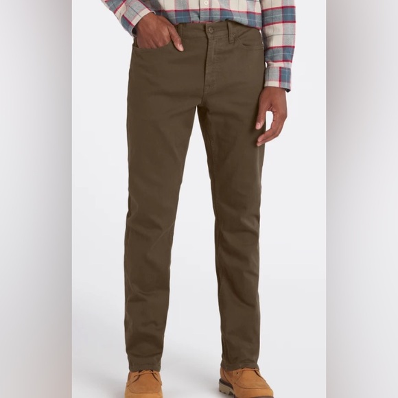 Men's 31/30 Flag & Anthem Oakland Slim Straight Fit Stretch Jeans in Olive - Picture 1 of 6